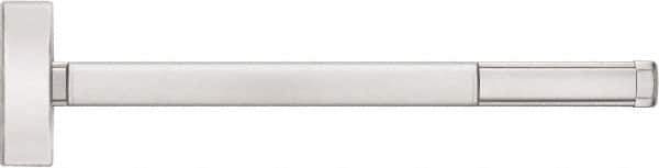Precision - 36" OAL Reversible Unrated Flatbar - 32 to 36" Door Width, Satin Stainless Steel Finish, Grade 1, 2100 Series - Industrial Tool & Supply