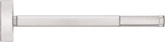 Precision - 36" OAL Reversible Unrated Flatbar - 32 to 36" Door Width, Satin Stainless Steel Finish, Grade 1, 2100 Series - Industrial Tool & Supply