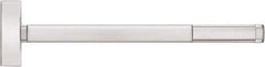 Precision - 36" OAL Reversible Unrated Flatbar - 32 to 36" Door Width, Satin Stainless Steel Finish, Grade 1, 2100 Series - Industrial Tool & Supply