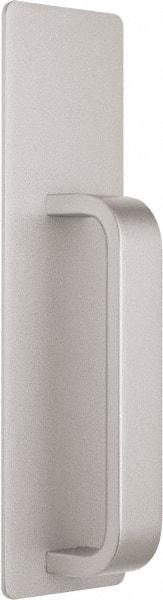 Precision - 10" OAL Reversible Unrated Flatbar - 32 to 36" Door Width, Painted Aluminum Finish, Grade 1, Reliant Series - Industrial Tool & Supply