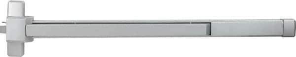 Precision - 48" OAL Nonhanded Fire Rated Flatbar - 32 to 48" Door Width, Painted Aluminum Finish, Grade 1, Stanley Commercial Hardware - Industrial Tool & Supply