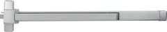 Precision - 48" OAL Nonhanded Fire Rated Flatbar - 32 to 48" Door Width, Painted Aluminum Finish, Grade 1, Stanley Commercial Hardware - Industrial Tool & Supply