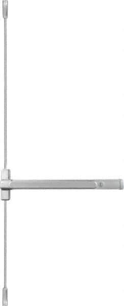 Precision - 36" OAL Nonhanded Flatbar - 32 to 36" Door Width, Painted Aluminum Finish, Grade 1, Stanley Commercial Hardware - Industrial Tool & Supply