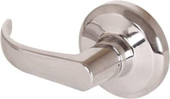 Stanley - Grade 1 Dummy Lever Lockset - 2-3/4" Back Set, Keyless Cylinder, Brass Alloy, Bright Chrome Finish - Industrial Tool & Supply