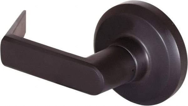 Stanley - Grade 1 Dummy Lever Lockset - 2-3/4" Back Set, Keyless Cylinder, Brass Alloy, Oil Rubbed Bronze Finish - Industrial Tool & Supply