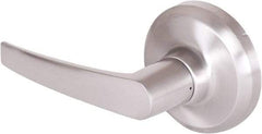 Stanley - Grade 1 Dummy Lever Lockset - 2-3/4" Back Set, Keyless Cylinder, Brass Alloy, Satin Chrome Finish - Industrial Tool & Supply