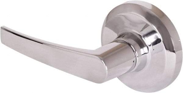 Stanley - Grade 1 Dummy Lever Lockset - 2-3/4" Back Set, Keyless Cylinder, Brass Alloy, Bright Chrome Finish - Industrial Tool & Supply