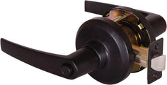 Stanley - Grade 1 Privacy Lever Lockset - 2-3/4" Back Set, Keyless Cylinder, Brass Alloy, Oil Rubbed Bronze Finish - Industrial Tool & Supply