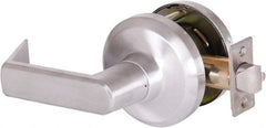 Stanley - Grade 1 Communicating Lever Lockset - 2-3/4" Back Set, Key In Lever Cylinder, Brass Alloy, Satin Chrome Finish - Industrial Tool & Supply