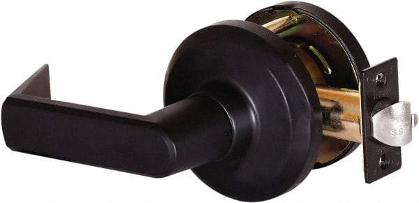 Stanley - Grade 1 Communicating Lever Lockset - 2-3/4" Back Set, Key In Lever Cylinder, Brass Alloy, Oil Rubbed Bronze Finish - Industrial Tool & Supply