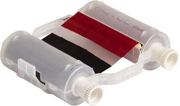 Brady - 4.33" Wide x 2,400" Long, Black/Red Resin Ribbon Printer Ribbon - For BBP35 Multicolor Sign & Label Printer, BBP37 Color & Cut Sign & Label Printer - Industrial Tool & Supply