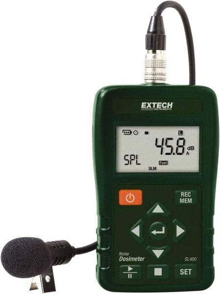 Extech - Sound Meters Type: Noise Dosimeter Frequency Weighting: A, C & Z - Industrial Tool & Supply