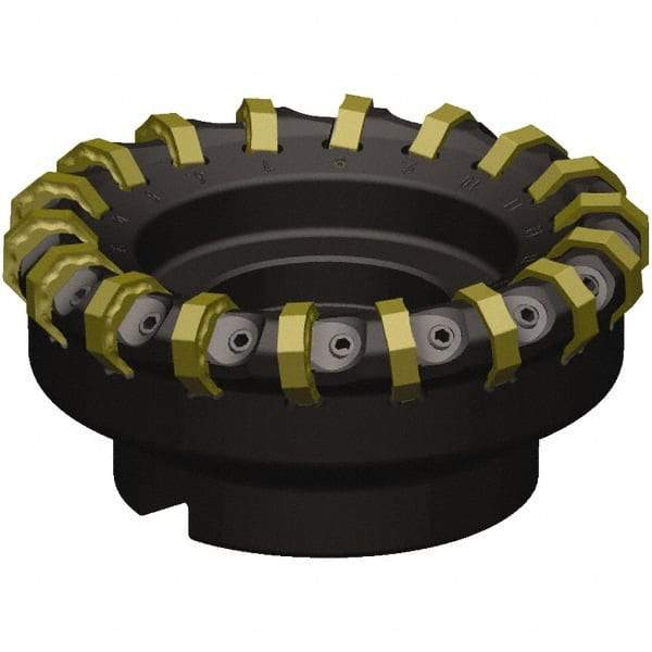Kennametal - 160mm Cut Diam, 40mm Arbor Hole, 5.5mm Max Depth of Cut, 46.5° Indexable Chamfer & Angle Face Mill - 22 Inserts, ON.X080608.. Insert, Right Hand Cut, 22 Flutes, Series MILL 16 - Industrial Tool & Supply