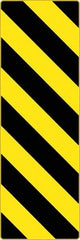 NMC - "Chevron", 12" Wide x 36" High, Aluminum Warning & Safety Reminder Signs - 0.08" Thick, Black on Yellow, High Intensity Reflectivity, Rectangle, Post Mount - Industrial Tool & Supply