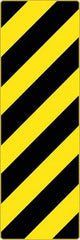 NMC - "Chevron", 12" Wide x 36" High, Aluminum Warning & Safety Reminder Signs - 0.08" Thick, Black on Yellow, High Intensity Reflectivity, Rectangle, Post Mount - Industrial Tool & Supply
