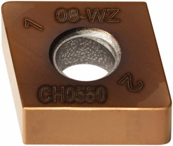 Seco - CNGA433 - Grade CH0550 PCBN Turning Insert - TiAlCrN Finish, 80° Diamond, 1/2" Inscr Circle, 3/16" Thick, 3/64" Corner Radius - Industrial Tool & Supply