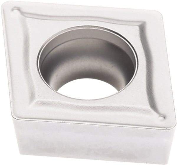 Seco - CCMT433 M3 Grade TK1501 Carbide Turning Insert - Ti(C/N)/Al2O3/Cr Finish, 80° Diamond, 1/2" Inscr Circle, 3/16" Thick, 3/64" Corner Radius - Industrial Tool & Supply