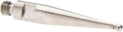 SPI - 1mm Ball Diam, Stainless Steel, Ball Test Indicator Contact Point - 13.7mm Contact Point Length, Use with SPI Integral Series - Industrial Tool & Supply