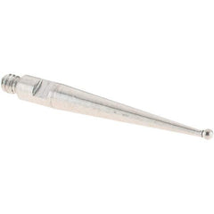 SPI - 1mm Ball Diam, Stainless Steel, Ball Test Indicator Contact Point - 20.3mm Contact Point Length, Use with SPI Integral Series - Industrial Tool & Supply