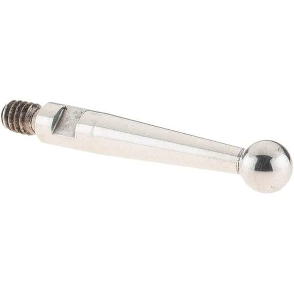 SPI - 3mm Ball Diam, Stainless Steel, Ball Test Indicator Contact Point - 16.8mm Contact Point Length, Use with SPI Integral Series - Industrial Tool & Supply