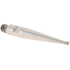 SPI - 1mm Ball Diam, Stainless Steel, Ball Test Indicator Contact Point - 16.8mm Contact Point Length, Use with SPI Integral Series - Industrial Tool & Supply