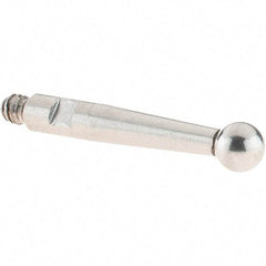 SPI - 3mm Ball Diam, Stainless Steel, Ball Test Indicator Contact Point - 16.3mm Contact Point Length, Use with SPI Integral Series - Industrial Tool & Supply
