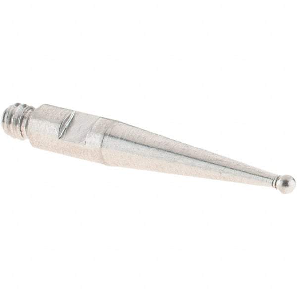 SPI - 1mm Ball Diam, Stainless Steel, Ball Test Indicator Contact Point - 16.3mm Contact Point Length, Use with SPI Integral Series - Industrial Tool & Supply