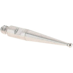 SPI - 1mm Ball Diam, Stainless Steel, Ball Test Indicator Contact Point - 16.3mm Contact Point Length, Use with SPI Integral Series - Industrial Tool & Supply