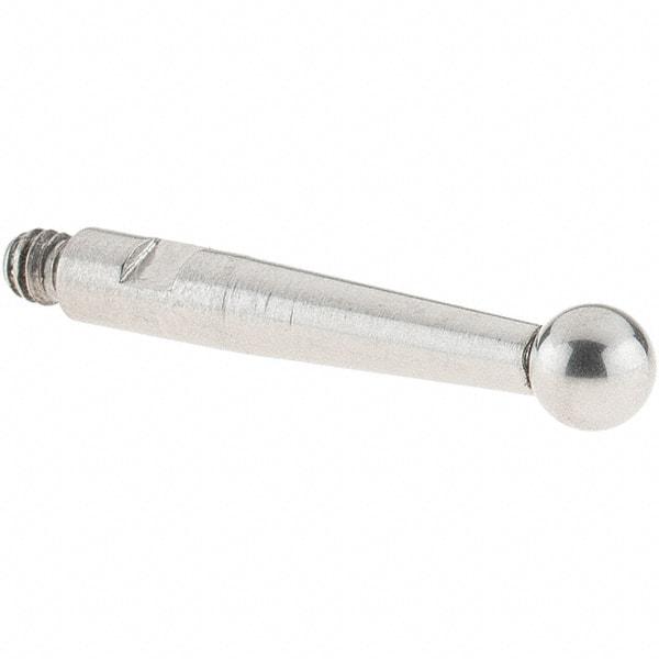 SPI - 3mm Ball Diam, Stainless Steel, Ball Test Indicator Contact Point - 15.5mm Contact Point Length, Use with SPI Integral Series - Industrial Tool & Supply