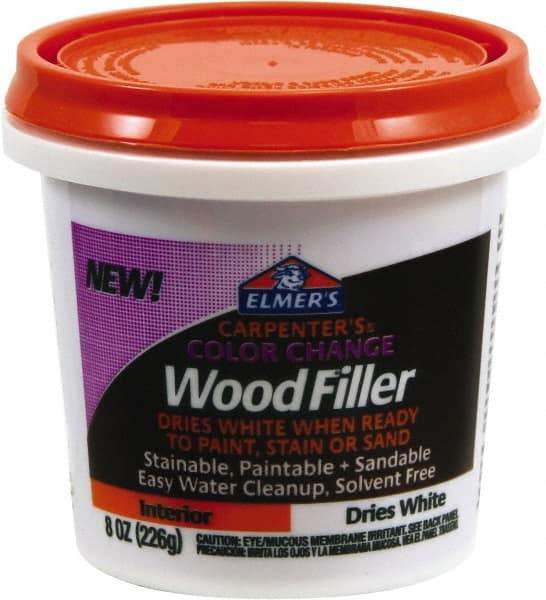 Elmer's - 8 oz Jar Wood Filler - White - Industrial Tool & Supply