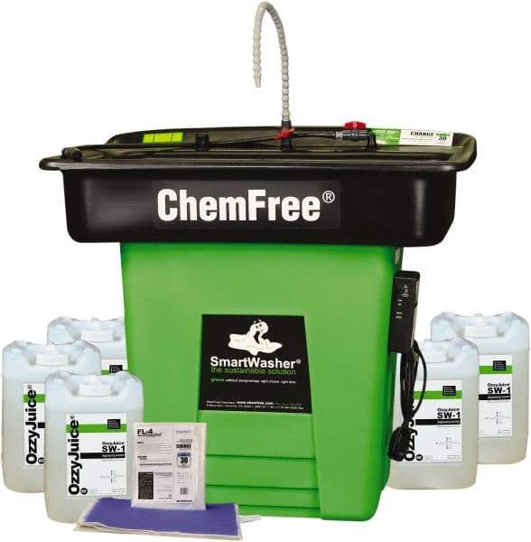 CRC - Free Standing Water-Based Parts Washer - 25 Gal Max Operating Capacity, HDPE Tank, 42" High x 47" Long x 38" Wide, 110 Input Volts - Industrial Tool & Supply