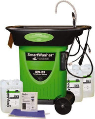 CRC - Free Standing Water-Based Parts Washer - 15 Gal Max Operating Capacity, HDPE Tank, 42" High x 43" Long x 27" Wide, 110 Input Volts - Industrial Tool & Supply