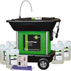 CRC - Free Standing Water-Based Parts Washer - 25 Gal Max Operating Capacity, HDPE Tank, 45" High x 48" Long x 35" Wide, 110 Input Volts - Industrial Tool & Supply