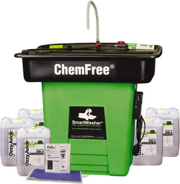 CRC - Free Standing Water-Based Parts Washer - 25 Gal Max Operating Capacity, HDPE Tank, 42" High x 47" Long x 38" Wide, 110 Input Volts - Industrial Tool & Supply