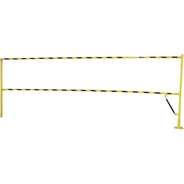 Vestil - Steel Rail Safety Gate - 4" Wide x 159" Door Height, Yellow - Industrial Tool & Supply