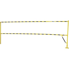 Vestil - Steel Rail Safety Gate - 4" Wide x 159" Door Height, Yellow - Industrial Tool & Supply