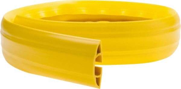 Hubbell Wiring Device-Kellems - 1 Channel, 5 Ft Long, 3/4" Max Compatible Cable Diam, Yellow PVC On Floor Cable Cover - 3-1/4" Overall Width x 27.9mm Overall Height, 30.7mm Channel Width x 3/4" Channel Height - Industrial Tool & Supply