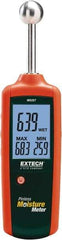 Extech - 40 to 110°F Operating Temp, Pinless Moisture Meter - LCD Display - Industrial Tool & Supply