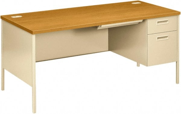Hon - Office Cubicle Workstations & Worksurfaces Type: Single Right Pedestal Workstation Desk Width (Inch): 68-3/4 - Industrial Tool & Supply