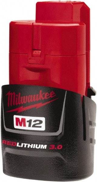 Milwaukee Tool - 12 Volt Lithium-Ion Power Tool Battery - 3 Ahr Capacity, Series M12 REDLITHIUM - Industrial Tool & Supply