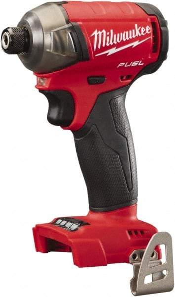 Milwaukee Tool - 18 Volt, 1/4" Drive, 450 In/Lb Torque, Cordless Impact Driver - 3000 RPM, Lithium-Ion, Bare Tool - Industrial Tool & Supply