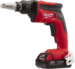 Milwaukee Tool - 18 Volt Pistol Grip Cordless Screwdriver - 0 to 4,500 RPM, 124 In/Lb Torque, Lithium-Ion Battery - Industrial Tool & Supply