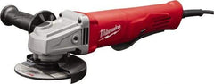 Milwaukee Tool - 4-1/2" Wheel Diam, 12,000 RPM, Corded Angle & Disc Grinder - 5/8-11 Spindle - Industrial Tool & Supply