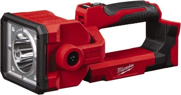 Milwaukee Tool - 18 Volts, 1250 Lumens, Cordless Work Light - Red, 7 hr Run Time - Industrial Tool & Supply