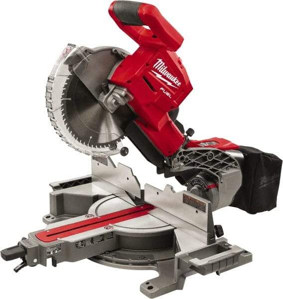 Milwaukee Tool - 48° Left Double Bevel Sliding Miter Saw - 10" Blade Diam - Industrial Tool & Supply