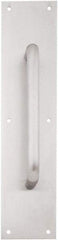 IVES - 16" Long x 4" Wide, Brass Standard Door Pull - Satin Chrome Finish, 8" Grip Length - Industrial Tool & Supply