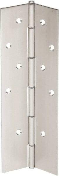 IVES - 83" Long x 4" Wide, Aluminum Continuous Hinge - 6" Thick, With Holes - Industrial Tool & Supply