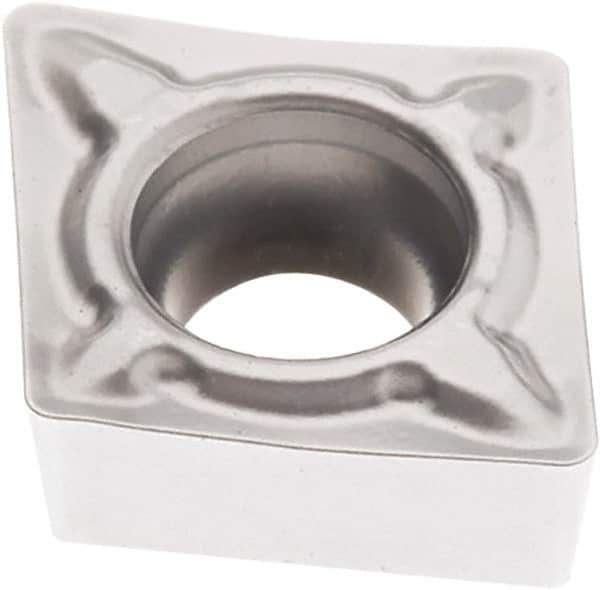 Seco - CCMT21.50 F1 Grade TP3501 Carbide Turning Insert - TiCN/Al2O3 Finish, 80° Diamond, 1/4" Inscr Circle, 3/32" Thick, 0.2mm Corner Radius - Industrial Tool & Supply