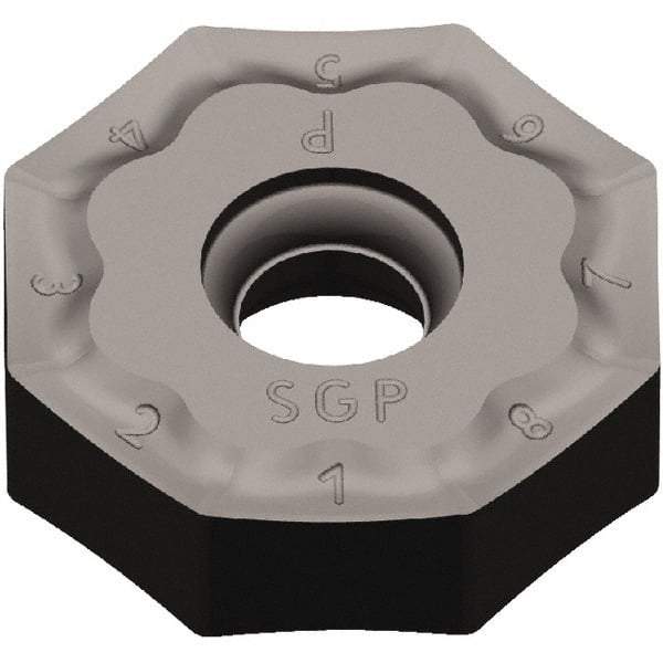 Kennametal - ONPX642 GP Grade KCK15 Carbide Milling Insert - TiN/TiCN/Al2O3 Finish, 15/64" Thick, 20mm Inscribed Circle, 1/32" Corner Radius - Industrial Tool & Supply
