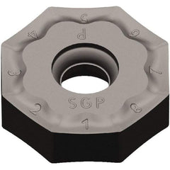 Kennametal - ONPX642 GP Grade KCK15 Carbide Milling Insert - TiN/TiCN/Al2O3 Finish, 15/64" Thick, 20mm Inscribed Circle, 1/32" Corner Radius - Industrial Tool & Supply